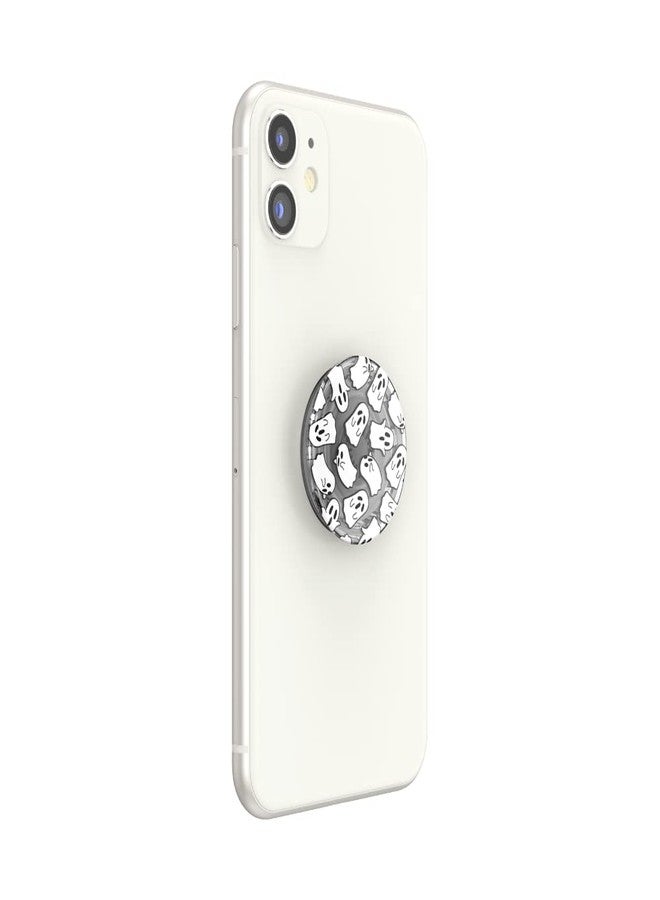POPSOCKETS قبضة هاتف بوب سوكيت الشفافة مع قاعدة قابلة للتوسيع، بوب سوكيت للهاتف، قبضة لاصقة، بوب جريب الشفاف، بوب سوكيت هالوين - شبح شفاف - Image 3
