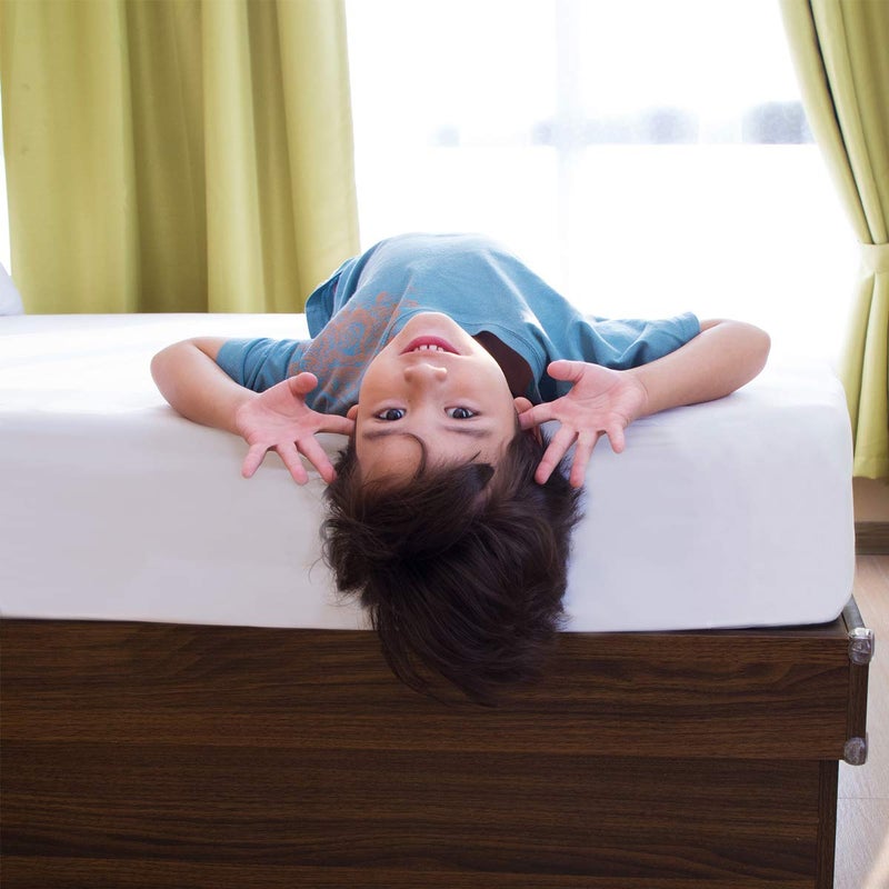 COSMOPLUS Fitted Sheet- COSMOPLUS Twin Fitted Sheet Only（No Flat Sheet or Pillow Shams）,4 Way Stretch Micro-Knit,Snug Fit,Wrinkle Free,for Standard Mattress and Air Bed Mattress from 8” Up to 10”,White - Image 4