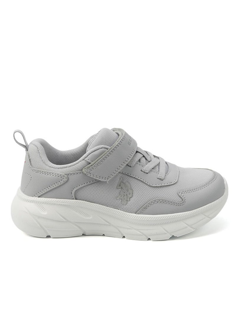 U.S. Polo Assn. Kids Grey Velcro Strap Sneakers – Easy-On, Day Fun for Little Explorers!  - Image 1