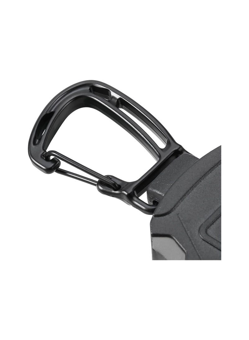 KASTWAVE Retractable Carabiner Badge Holder, Tactical ID Badge Holder with Upgraded Zinc Alloy Carabiner, Heavy Duty Keychain Coated Steel Cord 31.5'', 2 Pack - Image 5