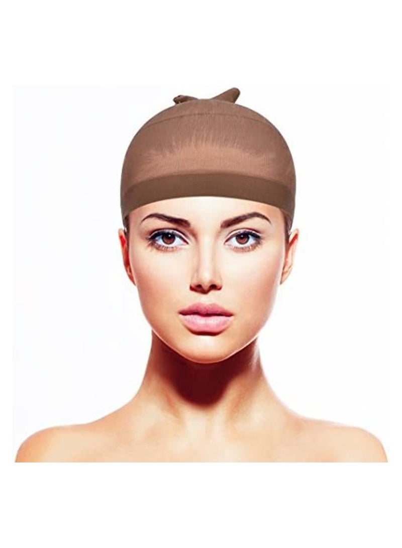 إستيل 12 عبوة قبعات شعر مستعار نايلون للنساء والرجال بني فاتح - Image 2