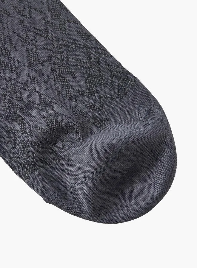 Splash FAV Grey Men Socks Crew Length - Set of 3 for Men | Best Price UAE