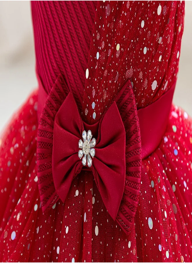 babyqlo Rosy Pink Glitter Dress for Girls