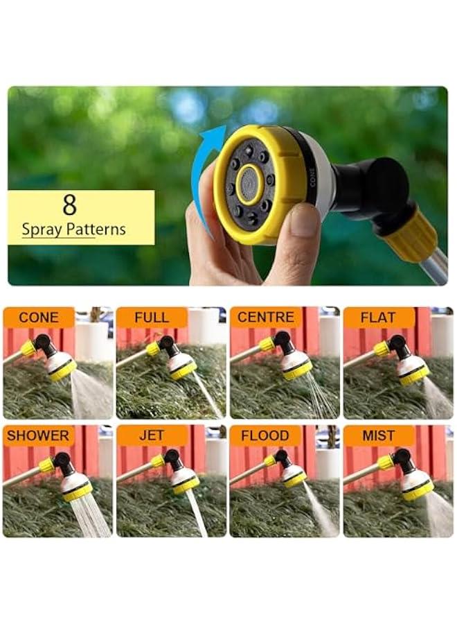 Arabest 17.5 Gardening Watering Wand | 8 Spray Patterns & Thumb-Controlled Switch | 180° Rotating Long Nozzle| for Plants, Hanging Baskets and Shrubs, Pet Bathing, Wall Washing (yellow)  - Image 3