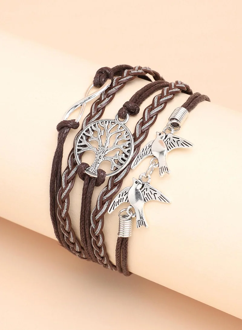 SOHI Trendy Casual Pu Leather Designer Artificial Bracelet Jewellery