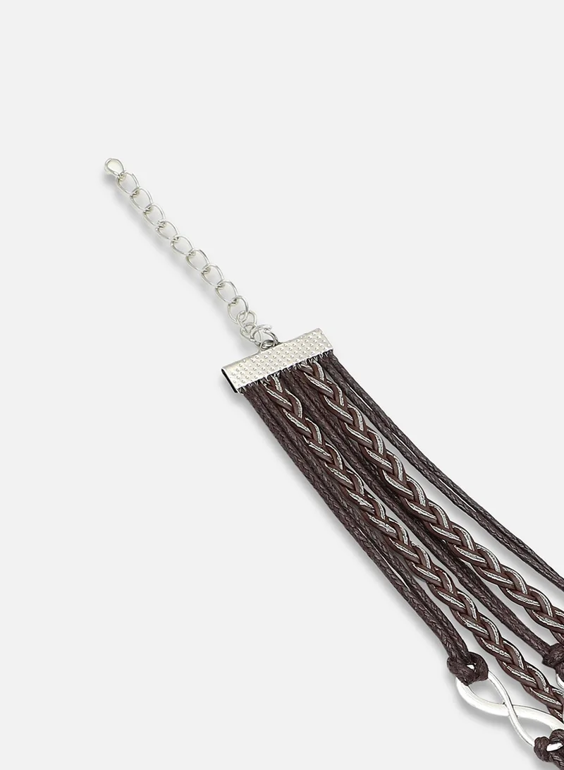 SOHI Trendy Casual Pu Leather Designer Artificial Bracelet Jewellery