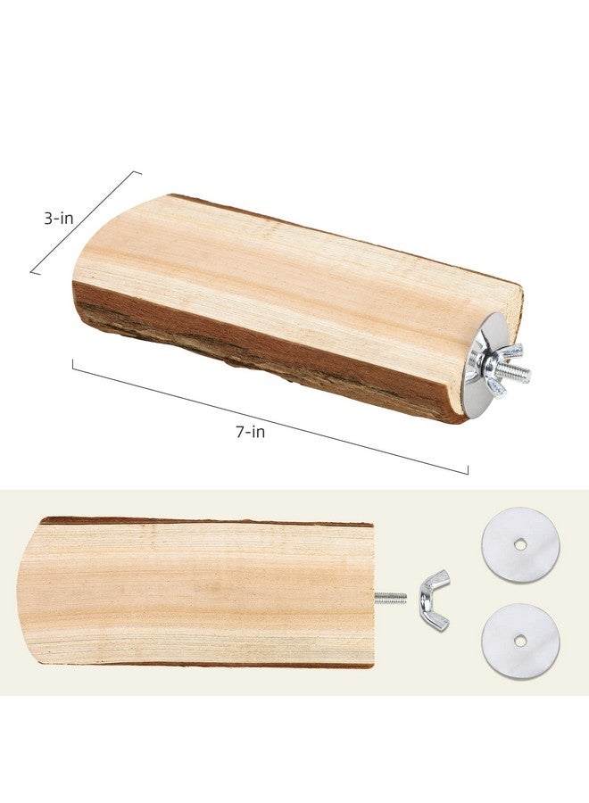 Niteangel Parrot Cage Perch, Wooden Platform for Birds (2 Packs) - Image 2