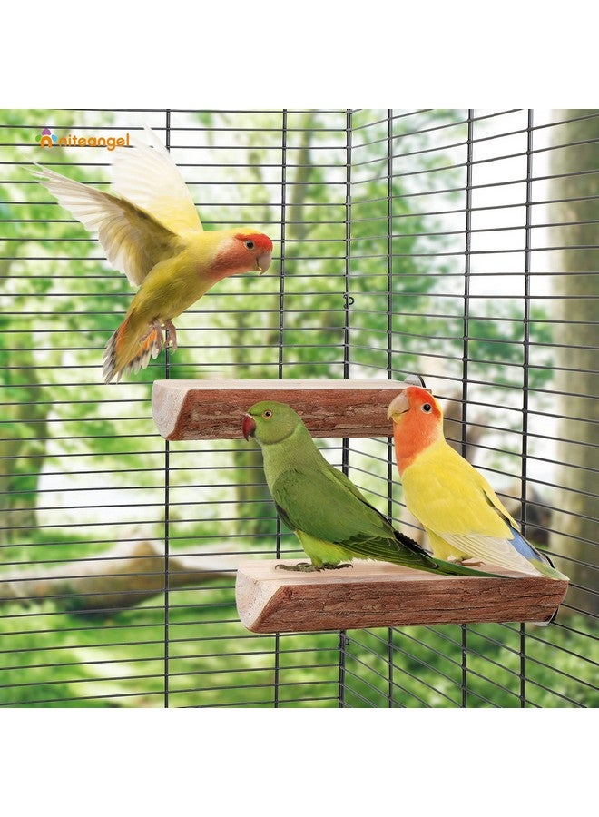 Niteangel Parrot Cage Perch, Wooden Platform for Birds (2 Packs) - Image 3