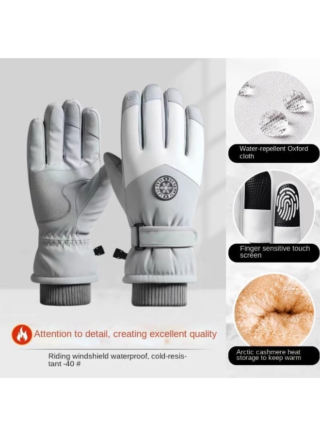 OSHIMA Winter Ski Gloves, Unisex Winter Gloves Waterproof & Windproof Touchscreen Snow Gloves, Anti-Slip Snowboard Warm Winter Gloves Warm Snow Gloves Perfect for Outdoor Activities - Image 2