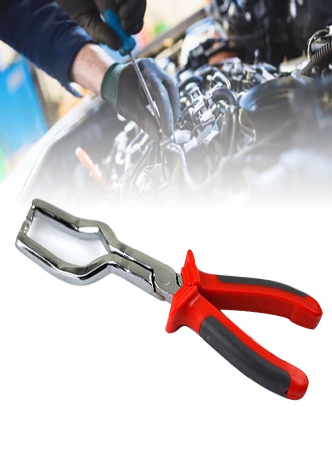 Fuel Line Pliers Steel Comfortable Rubber Handle Fuel Filter Quick Connector Removal Tool for Automobile Red and Black Handle - Image 1