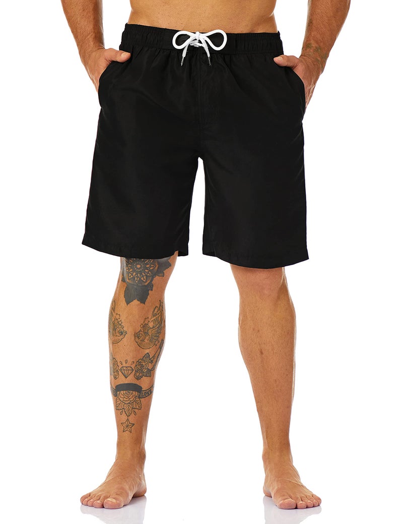 KAILUA SURF شورتات السباحة للرجال من كايلوا سيرف - طويلة، سريعة الجفاف مع بطانة شبكية - سوداء - Image 2