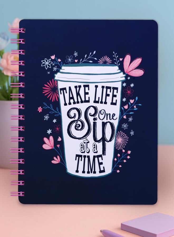 DOODLE B5 Hardbound Spiral Notebook Diary | 160 Undated Ruled Pages | 80 gsm Acid Free Paper | Open Flat To Write Comfortably (Morning Glory) - Image 3