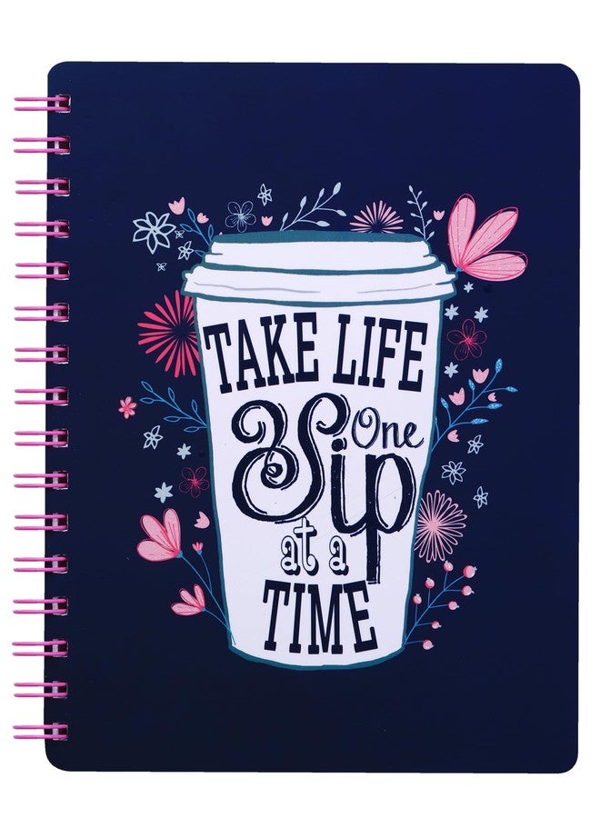 DOODLE B5 Hardbound Spiral Notebook Diary | 160 Undated Ruled Pages | 80 gsm Acid Free Paper | Open Flat To Write Comfortably (Morning Glory) - Image 1