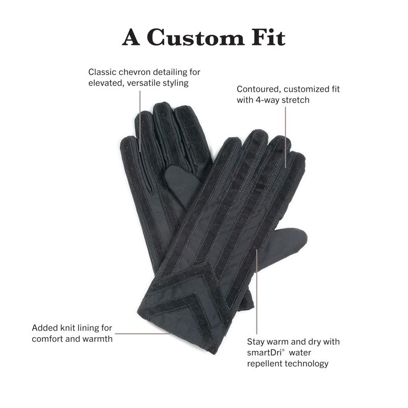 isotoner mens stretch cold weather gloves, Brown, Medium-Large US