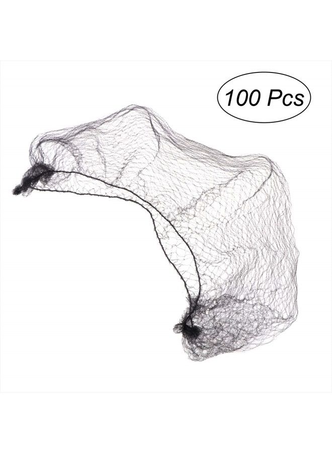 Tinksky Tinksky 100pcs Hair Nets Invisible Elastic Edge Mesh Dress-up Accessories (Black) - Image 2