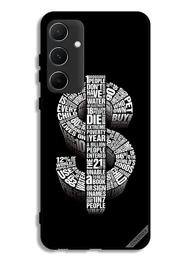 Covernex Samsung Galaxy A55 5G Protective Case Cover Calligraphy Dollar - Image 1