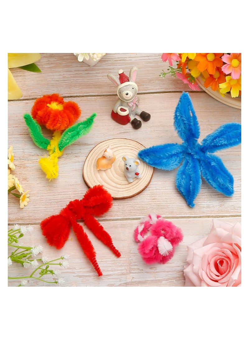 SOLARAE 200 Pieces Pipe Cleaners Craft with Bumps 30 Assorted Colors Chenille Stems for Kids DIY Art Craft Decoration, 6mm x 12inch Fuzzy Colored Chenille Stem Sticks Set Craft Supplies for Kids and Adults - Image 3