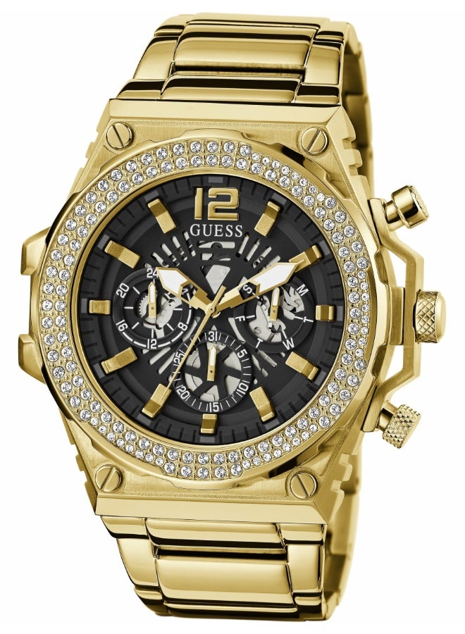 GUESS Men's Multi-Function Gold-Tone Stainless Steel Watch 48mm GW0632G2 - Image 1