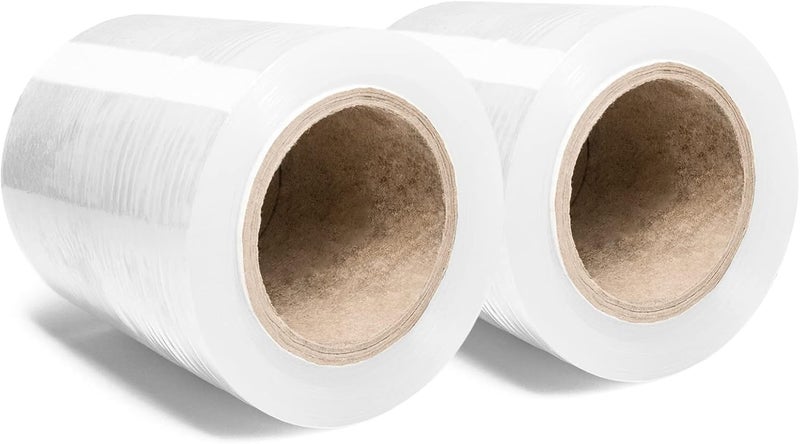 Rago ® Stretch Film Set of 15 Mini Rolls 130 m 15 x 210 g I Transparent Film for Furniture Stretch Film 130 m I Pallet Film Hand Wrap Film (38 x 31 x 8 cm) 130 m Length - Image 3