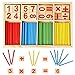 KUTOI Counting Number Blocks and Sticks  Montessori Toys for Kids Learning Homeschool Supplies for Math manipulatives  Toddlers Educational Wooden rods with Storage Tray - Image 2