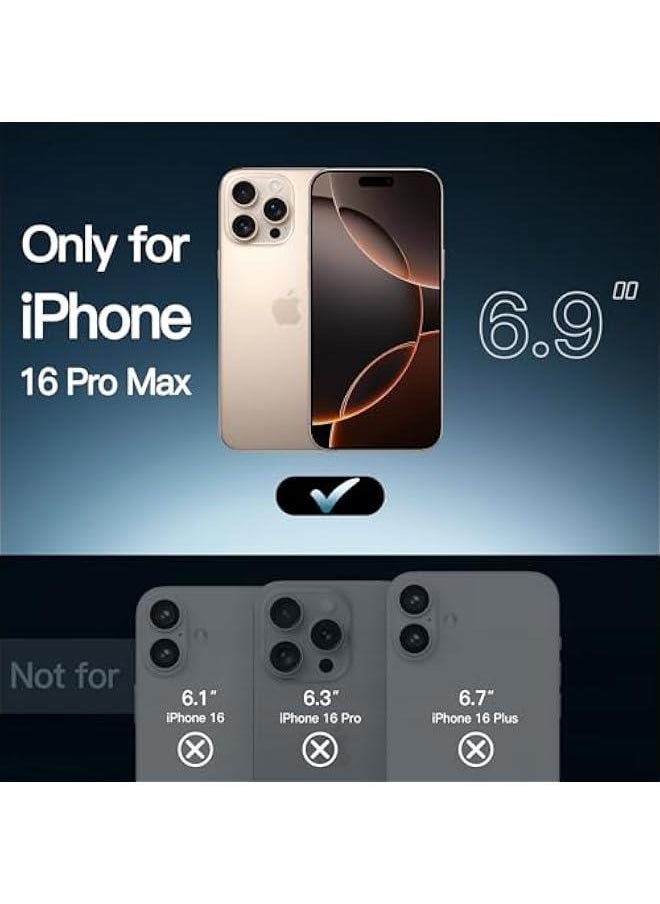 Generic Magnetic Case for iPhone 16 Pro Max 6.9-Inch Compatible with MagSafe, Shockproof Phone Bumper Cover, Anti-Scratch Clear Back (Desert Titanium)  - Image 2