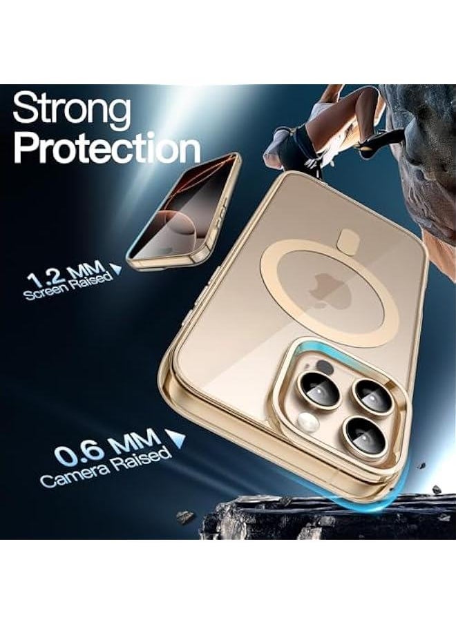 Generic Magnetic Case for iPhone 16 Pro Max 6.9-Inch Compatible with MagSafe, Shockproof Phone Bumper Cover, Anti-Scratch Clear Back (Desert Titanium)  - Image 5
