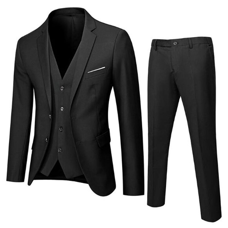 Summer Suit Men'S Business Casual Jacket Coat Professional Formal Work Interview Suit Three-Piece Suit Fashion - Image 3
