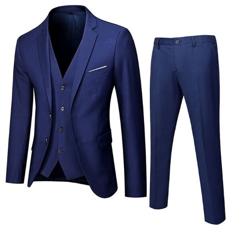 Summer Suit Men'S Business Casual Jacket Coat Professional Formal Work Interview Suit Three-Piece Suit Fashion - Image 2