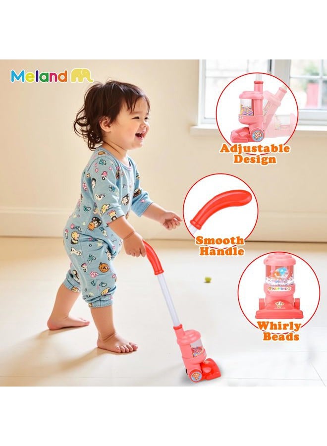 Meland مجموعة تنظيف الأطفال - 8 قطع مكنسة وأدوات تنظيف للأطفال مع مكنسة كهربائية لعبة، ألعاب تنظيف منزل الأطفال للعب التظاهر، هدية عيد الميلاد أو عيد الميلاد للأطفال والبنات - Image 2