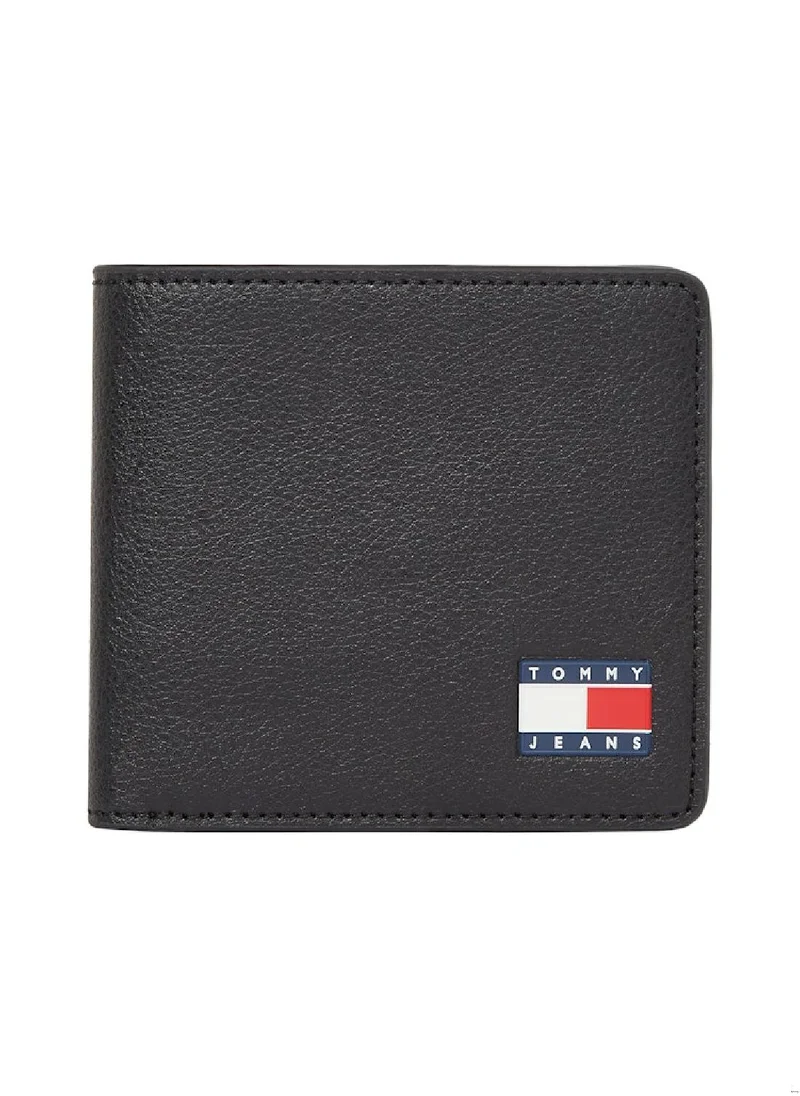 TOMMY JEANS Men's Heritage Slim Wallet - Leather, Black