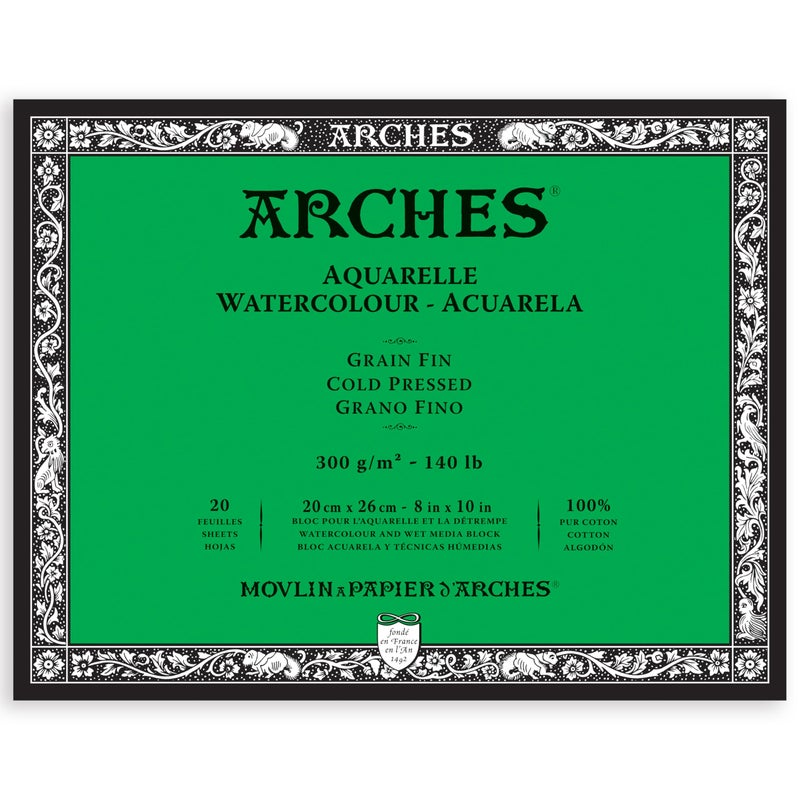 Arches Watercolor Paper Block, Cold Press, 8" x 10", 140 pound - Image 2