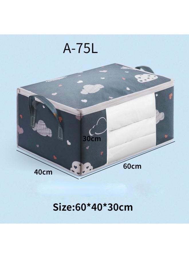 50/75L Visual Quilt Bedding Storage Closet Organizer Wardrobe Quilt Clothes Storage Bag Organizer Blanket Sorting Bags Dust-proof - Image 1