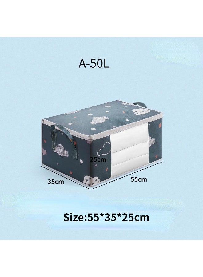 50/75L Visual Quilt Bedding Storage Closet Organizer Wardrobe Quilt Clothes Storage Bag Organizer Blanket Sorting Bags Dust-proof - Image 2