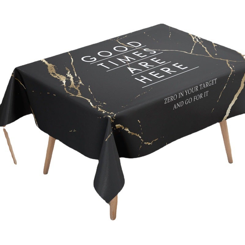 Marble Pattern Nordic Style Tablecloth Dining Table Coffee Table Desk Decorative Tablecloth Tablecloth Outdoor Wild Napkin - Image 2