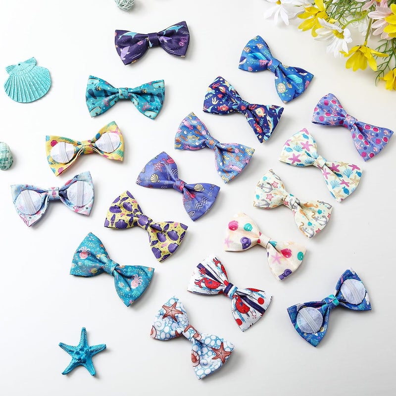 ريجيناري 50 قطعة من ربطة عنق الكلاب على شكل قوس من Reginary، ملحق طوق الحيوانات الأليفة مع أشرطة مطاطية للقطط الصغيرة والمتوسطة، إكسسوارات تجميل الحيوانات الأليفة، مناسبات الزفاف وأعياد الميلاد (نمط بحري) - Image 4