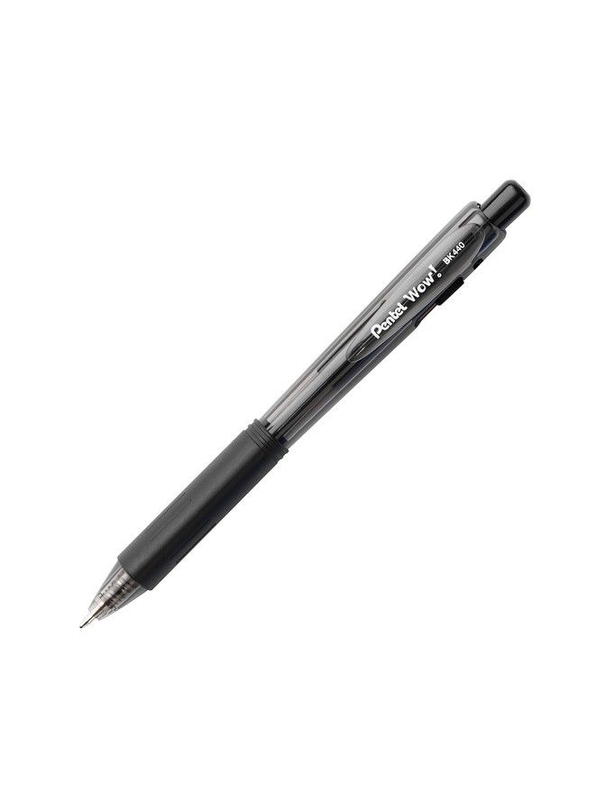 Pentel واو! قلم حبر جاف (1.0 مم) خط متوسط حبر أسود 60 عبوة (Bk440Pc60A) - Image 4