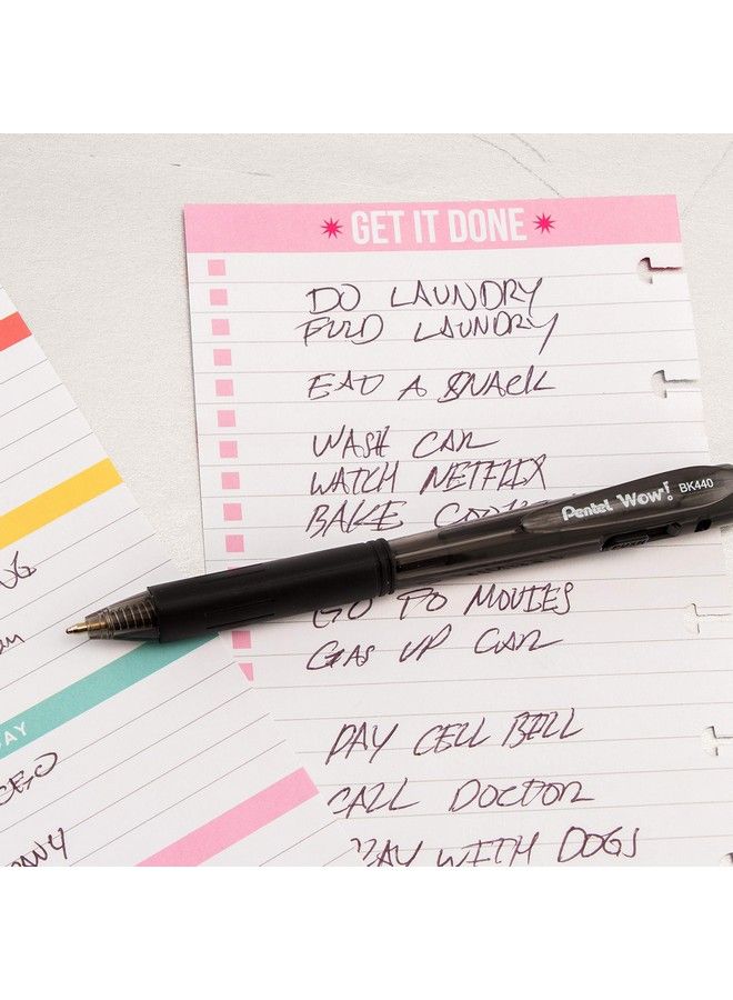 Pentel واو! قلم حبر جاف (1.0 مم) خط متوسط حبر أسود 60 عبوة (Bk440Pc60A) - Image 5