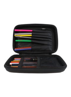 SMILY KIDDOS Smily Kiddos Single Compartment Pencil Case Stylish Cute Large Capacity Hardtop EVA Pencil Case Organizer School Kids Girls Women Pen Holder Pouch Multi Purpose| Space Explorer Theme | Black  - Image 4