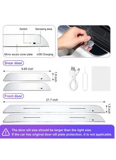 RAYMOS Car Door Sill Light RGB Light Car Pedal Atmosphere Light Wireless Auto Sensing Car LED Lighting With 7 Colors IP67 Waterproof Welcome Courtesy Lights Strip For All Car Compatible Charging Light  - Image 5