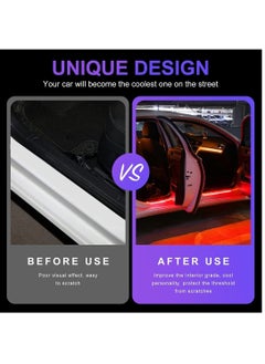 RAYMOS Car Door Sill Light RGB Light Car Pedal Atmosphere Light Wireless Auto Sensing Car LED Lighting With 7 Colors IP67 Waterproof Welcome Courtesy Lights Strip For All Car Compatible Charging Light  - Image 2