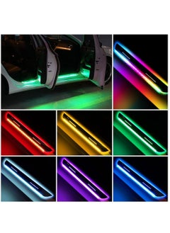 RAYMOS Car Door Sill Light RGB Light Car Pedal Atmosphere Light Wireless Auto Sensing Car LED Lighting With 7 Colors IP67 Waterproof Welcome Courtesy Lights Strip For All Car Compatible Charging Light  - Image 1