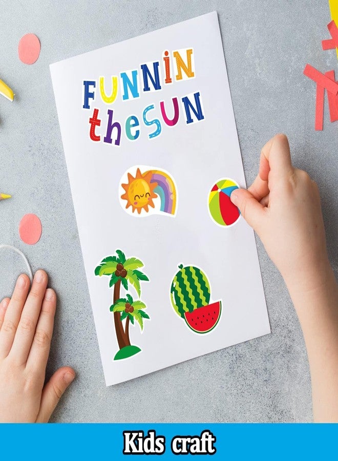 Partywind 32 Sheets Hawaiian Stickers for Party Decorations, Cute & Waterproof Stickers for Bottle/Scrapbook/Laptop & Beach Pool Party Supplies - Image 5