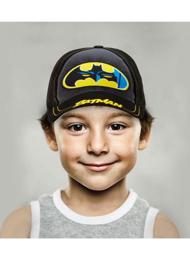 DC Comics Little Boys Assorted Superhero Designs 3D Pop Cotton Baseball Cap, Age 2-7 (Toddler Boys - Age 2-4 - 51CM, Batman - Black) - Image 4