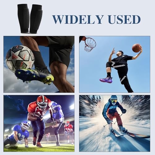 mgmooa Soccer Shin Defender Shin Guards Pads for Kids, Youth Adult, Football Calf Compression Sleeve with Honeycomb Pads, Shin Guard Soccer Sleeves for Boys, Girls, Support for Skiing (S, 2PCS) - Image 5