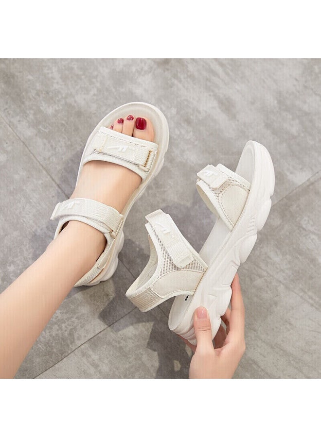 Warrior Huili Women's Outdoor Casual Sports Sandals, Versatile Breathable Beach Shoes For Students, Wsl-0297 Beige, Size 36 - Image 1