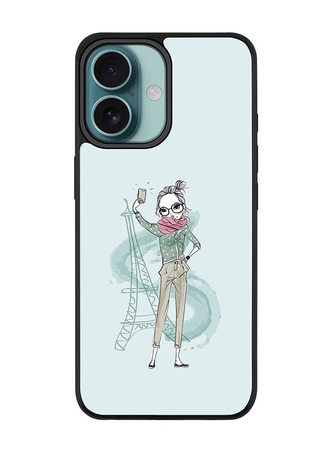 Stylizedd For iPhone 16 Case [Compatible with MagSafe] Slim Magnetic cover Phone Case iPhone 16 -Selfie by Eiffel - Image 1