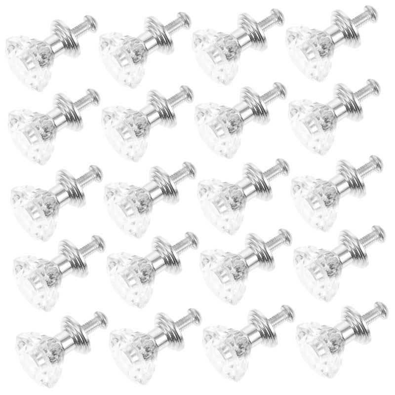 20Pcs Brushed Nickel Cabinet Knobs Drawer Pulls Plastic Handles For Dresser Door - Image 2