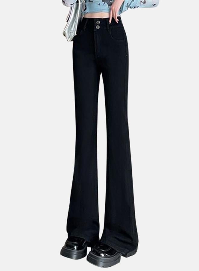 يونيكي Black Slim Fit High-Rise Bootcut Jeans - Image 2