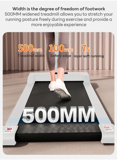 Glanfen 1~6KM/H 2.0HP Smart Home Ultra-Quiet Fitness Flat Treadmill, Portable Folding Walking Treadmill  - Image 4
