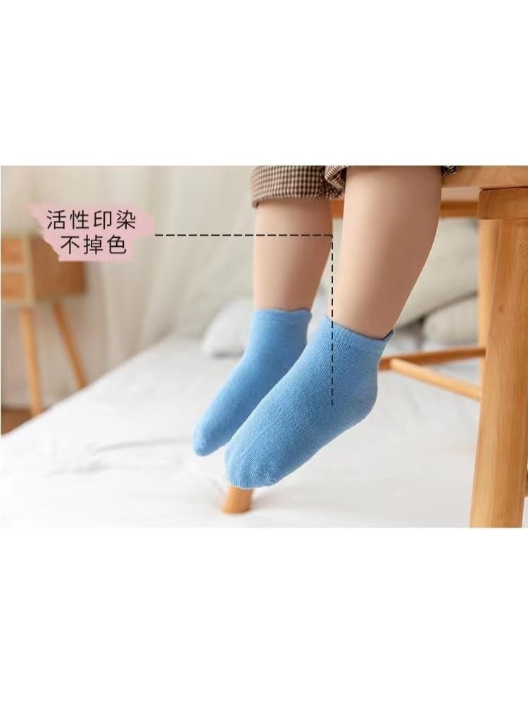 Chabeia 6 Pairs Of Cotton Non-Slip Striped Socks,Multicolor Cotton Anti-Slip Grip Socks for Toddlers and Kids - Image 3